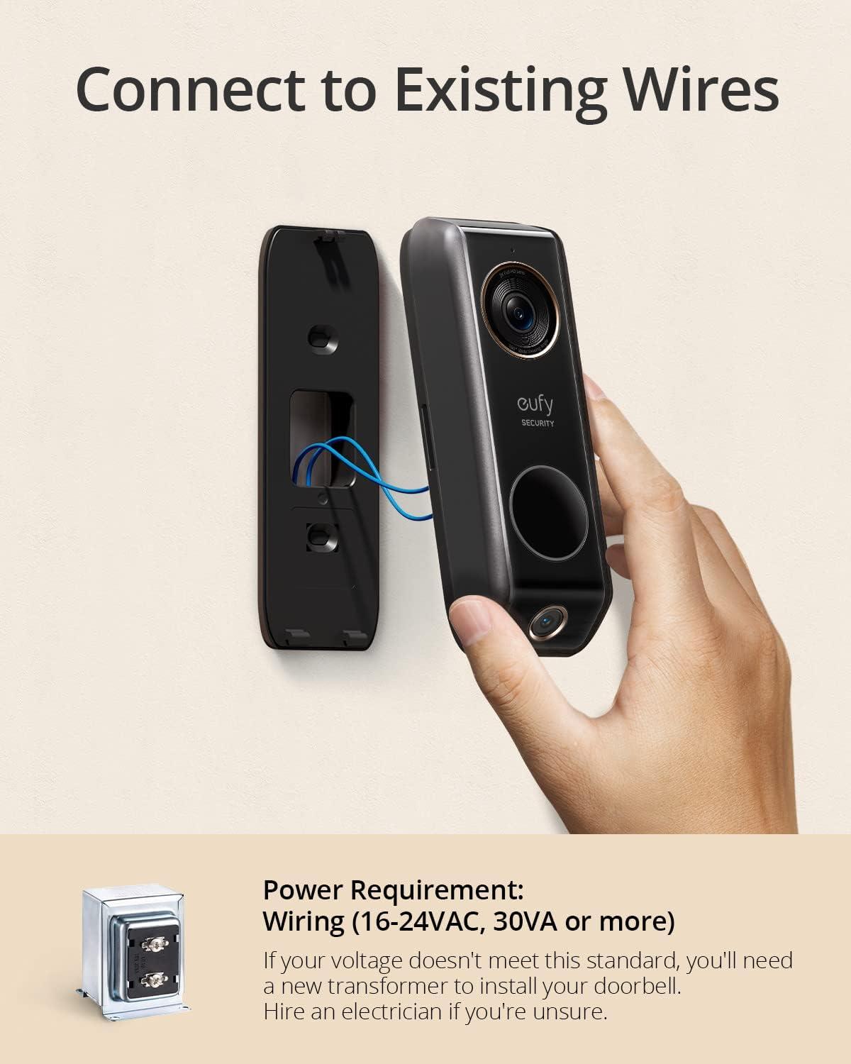 imageSecurity Video Doorbell Wired S330 with Chime Dual CamDelivery GuardSecurity Camera2K with HDR No Monthly Fee 1624V 30VA homebase NOT Supported Motion Only Alert Renewed