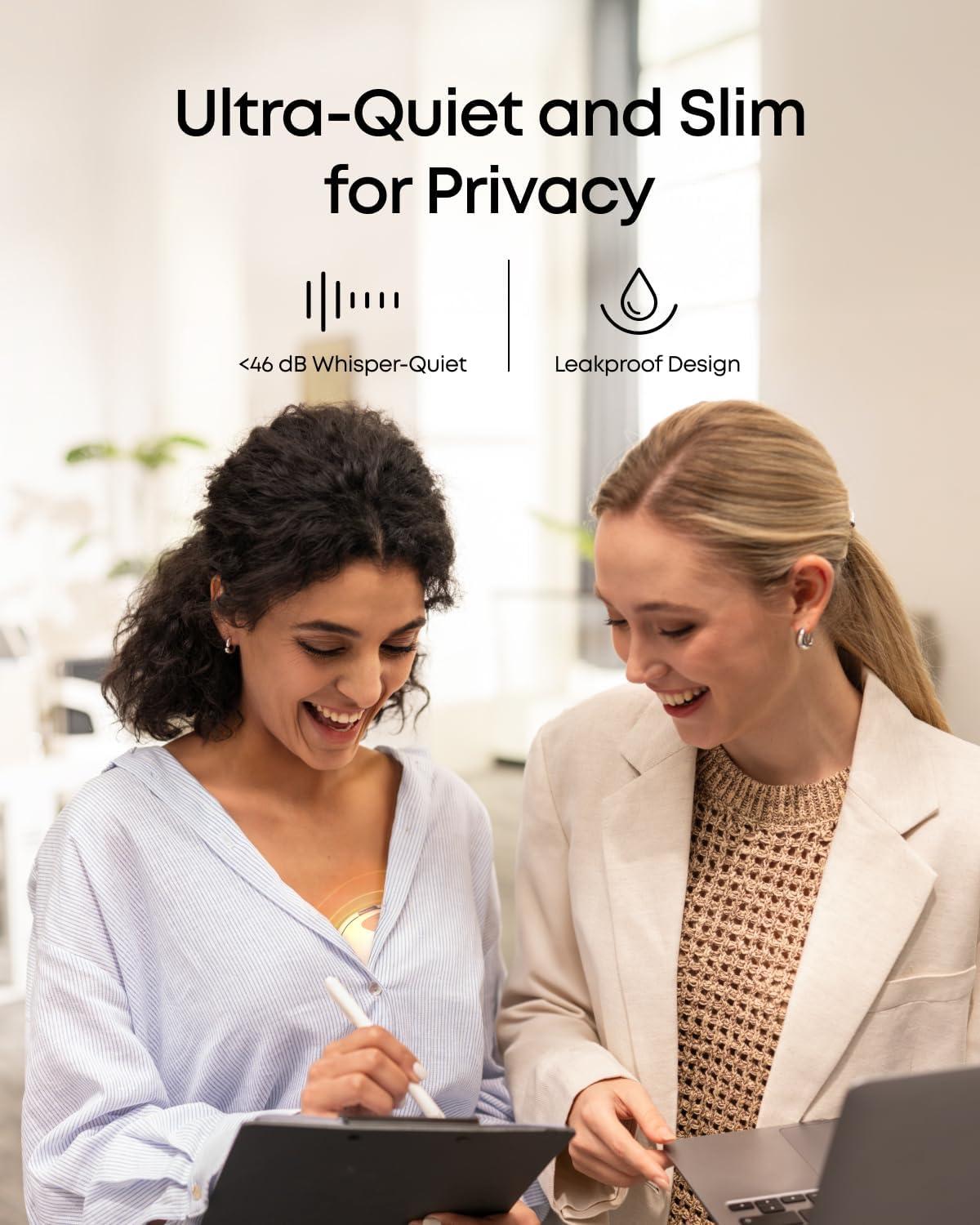 imageeufy Security Heated Breast Pump HandsFree E20 Wearable with Innovative HeatFlow 3 Heat Levels Optimized Rhythm via App HospitalGrade Suction Leakproof UltraSlim and Quiet for inBra UseHeated Breast Pump E20