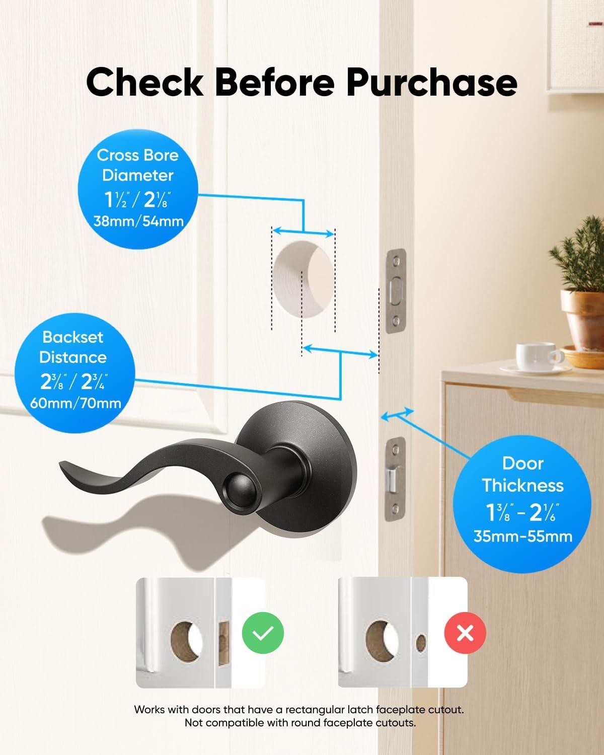 imageeufy Security Smart Lock C30 Keyless Entry Door Lock Builtin WiFi Keypad Deadbolt for Front Door No Bridge Required Easy Installation App Remote Control Reliable Power BHMA Grade 3Black