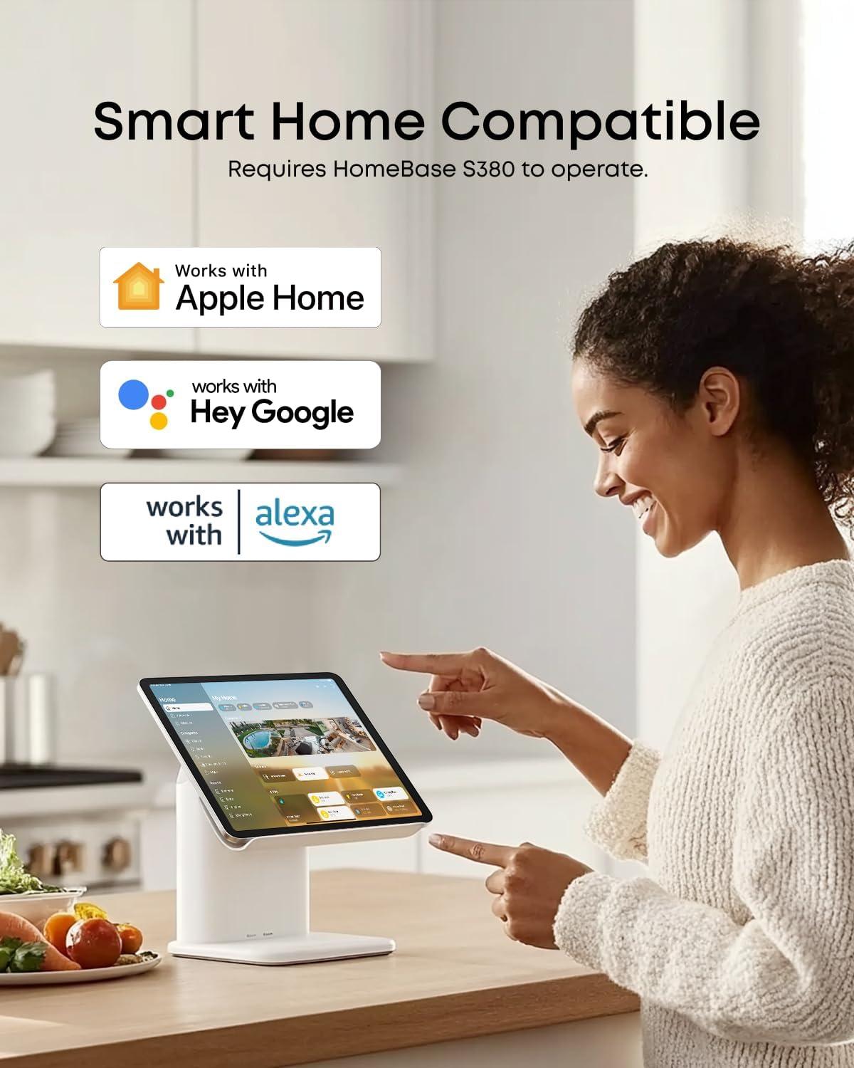 imageeufy Security SoloCam E42 4Cam Kit HomeBase S380 4K Security Camera Wireless Outdoor Solar Powered AI Motion Tracking Strobe Light Pan ampamp Tilt Facial Recognition Local Storage Up to 16 TB2Cam Kit