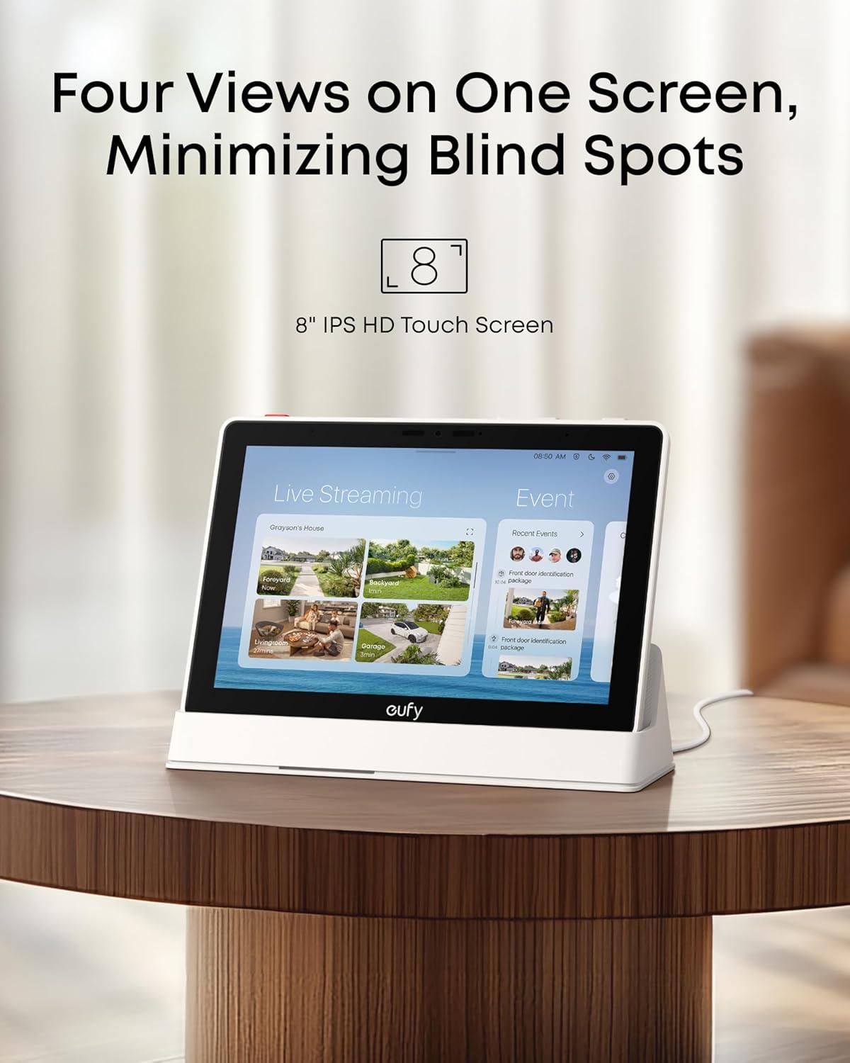 imageeufy Security Video Doorbell E340 Battery Powered with Smart Display E10 Dual Cameras with Delivery Guard 2K Full HD and Color Night Vision No Monthly Fee