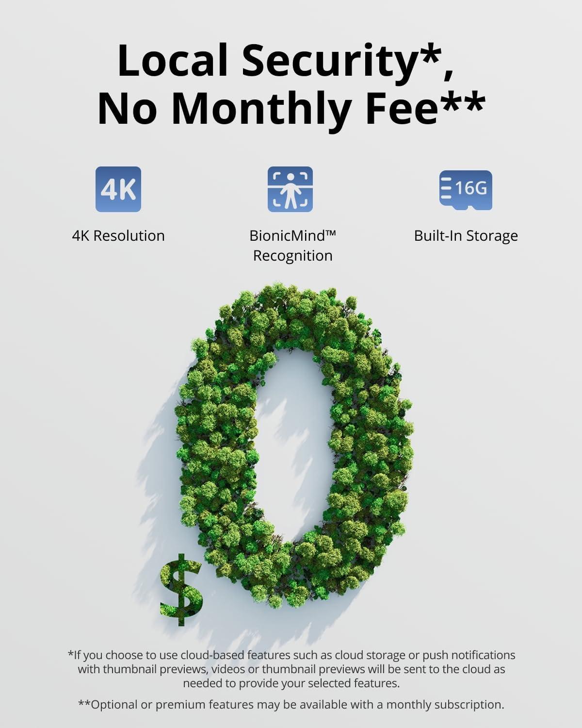 imageeufy Security eufyCam S330 eufyCam 3 Addon Camera Security Camera Outdoor Wireless 4K with Integrated Solar Panel Face Recognition AI Expandable Local Storage Spotlight No Monthly Fee