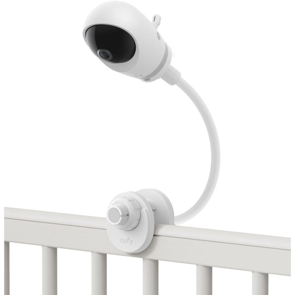 imageeufy Security Baby Monitor Crib Mount Compatible with eufy Baby Monitor E20E21 16 Inch Flexible Arm Bracket Attach to Baby Crib No Tools Needed No Wall Damage Camera Not Included