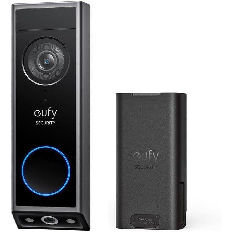 imageeufy Security E340 Video Doorbell Camera Wireless no SubcriptionBattery Powered Dual Cameras with Delivery Guard 2K Full HD HumenPackageMotion Detection No Monthly FeeBattery or Wired Doorbell  Extra Battery