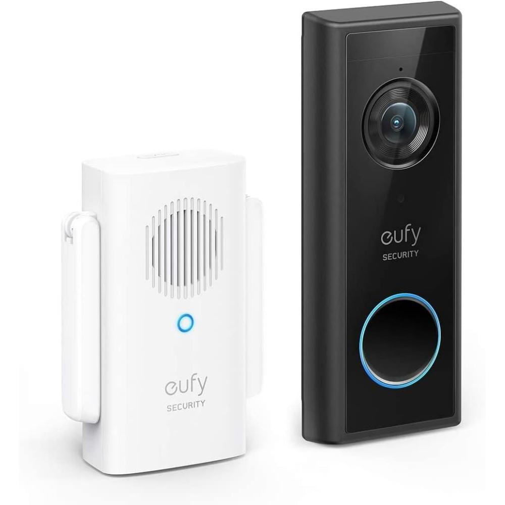 imageeufy Security WiFi Video Doorbell Kit 1080pGrade Resolution 120day Battery No Monthly Fees Human Detection 2Way Audio Free Wireless Chime Requires MicroSD Card Renewed