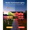 eufy Permanent Outdoor Lights S4, 3D Radar-Activated, 200ft with 144 LED Lights, Smart RGBWW for Christmas Decorations, AI Light Themes, Music Mode, Matter Support, IP67 Waterproof, Link with Cameras(White)