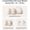 eufy Security Heated Wearable Breast Pump S1 Pro, Slim Hands-Free with Industry-Leading HeatFlow Tech, Wireless Charging Case, App-Controlled OptiRhythm, Hospital-Grade Suction, in-Bra Use(Sizing Insert 15mm*2)