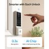 eufy Security Smart Lock C220, Fingerprint Keyless Entry Door Lock, Built-in Wi-Fi, App Remote Control, Front Door Smart Lock Deadbolt, 8Months Battery, Reliable Power, IP53 Waterproof, BHMA Grade 3(Nickel)