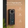 eufy Security Video Smart Lock E330, 3-in-1 Camera+Doorbell+Fingerprint Keyless Entry Door Lock, Smart Built-in Wi-Fi Deadbolt for Front Door, Auto Lock, App Remote Control, Easy Installation(Video Lock+Chime)