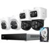 eufy 4K NVR Security Camera System S4 Max, PoE Wired, 24/7 Recording, Triple Lens Bullet-PTZ Cam, 360° PTZ, Up to 16CH, Cross-Cam Tracking, 8× Auto Zoom, Smart Video Search, 2TB HDD(2Bullet-PTZ+2Turret Cams)