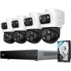 eufy 4K NVR Security Camera System S4 Max, PoE Wired, 24/7 Recording, Triple Lens Bullet-PTZ Cam, 360° PTZ, Up to 16CH, Cross-Cam Tracking, 8× Auto Zoom, Smart Video Search, 2TB HDD(4 Bullet-PTZ Cams)