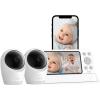 eufy Baby Monitor E21 with 2 4K UHD Cameras, 5” 720p Display, Hybrid Wi-Fi and No Wi-Fi Connection, App and Monitor Control, Pan-Tilt, 8× Zoom, Portable Camera with Built-in Battery, ANR