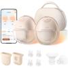 eufy Heated Wearable Breast Pump S1 Pro with Original Diaphragm (2-Pack), Original Duckbill Valvue (4-Pack) and Security Original 15mm Sizing Inserts (2-Pack), Slim Hands-Free Breast Pump