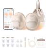 eufy Security Heated Breast Pump S1, Hands-Free Breast Pump with Industry-Leading HeatFlow Tech, App-Controlled OptiRhythm, Hospital-Grade Suction, Leakproof, Slim and Ultra-Quiet for in-Bra Use