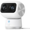 eufy Security Indoor Cam S350,Dual Cameras,4K UHD Resolution Security Camera with 8× Zoom and 360° PTZ,Human/Pet AI,Ideal for Baby Monitor/Pet Camera/Home Security,Dual-Band Wi-Fi 6,Plug in (Renewed)