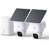 eufy Security SoloCam E30, 2-Cam Pack Kit, Security Cameras Wireless Outdoor, Solar Camera Outdoor Wireless, 360° Pan, AI Tracking, 2K Clarity, No Monthly Fee(2 Pack+Homebase 2)