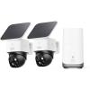 eufy Security SoloCam S340, Solar Security Cameras Wireless Outdoor, Cameras for Home Security, 360° Pan & Tilt Surveillance, No Blind Spots, 2.4 GHz Wi-Fi, No Monthly Fee, HomeBase S380 Compatible(2-Cam Kit)