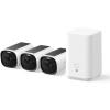 eufy Security eufyCam E40 3-Cam Kit (HomeBase 2), Outdoor Wireless Solar Security Camera, 2K Resolution with Integrated Solar Panel, MaxColor Night Vision, Expandable Local Storage, No Monthly Fee
