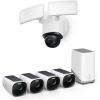 eufy Security eufyCam S330 (eufyCam 3) 4-Cam Kit, Security Camera Outdoor Wireless Floodlight Camera E340 Wired, 360° Pan and Tilt, HomeBase 3 Compatible