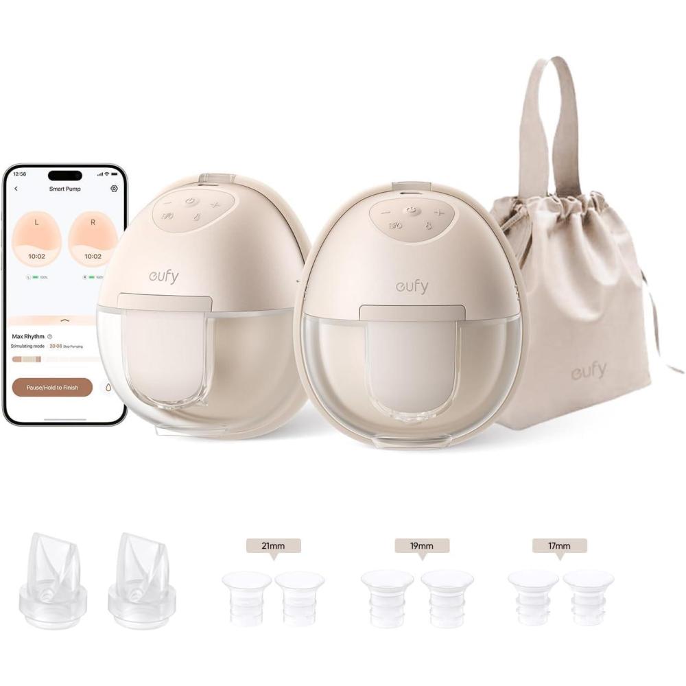 imageeufy Security Wearable S1 T8D02 Electric HandsFree Breast Pump HospitalGrade Suction LeakProof and UltraQuiet Upgraded