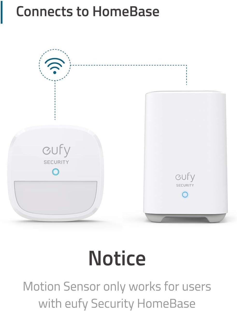 imageeufy Security Home Alarm System Motion Sensor 100 Coverage 30ft Detection Range 2Year Battery Life Requires eufy Security HomeBase Links with HomeBaseConnected Devices Renewed