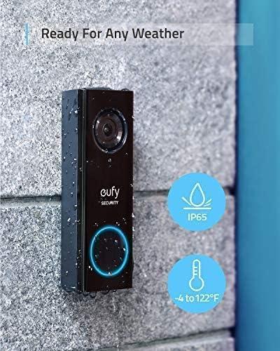imageeufy Security WiFi Video Doorbell 2K Resolution RealTime Response No Monthly Fees Secure Local Storage Free Wireless Chime Require Existing Doorbell Wire 1624 VAC 30 VA or above Renewed