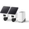 eufy Security eufyCam S4 2-Cam Kit, Solar Security Camera Wireless Outdoor, Triple Lens Bullet-PTZ Cam, 4K UHD, 360° Pan and Tilt, Auto Track, 8× Hybrid Zoom, Color Night Vision, Expandable Storage