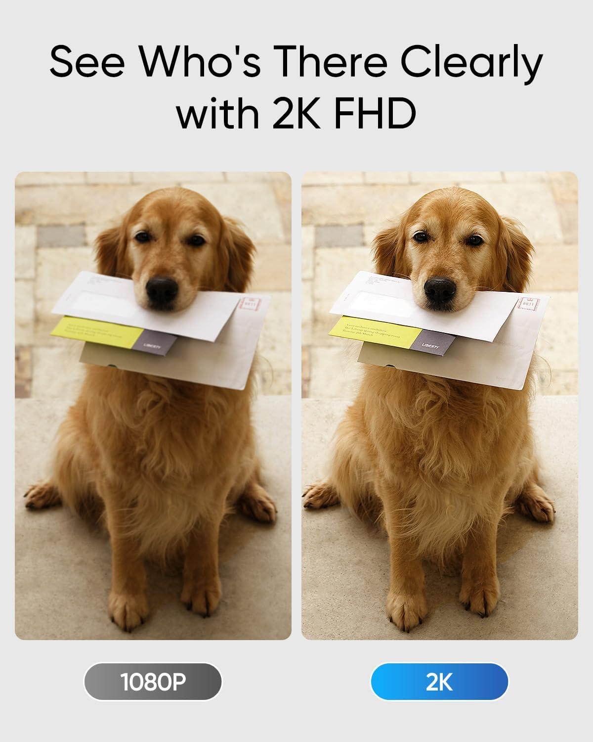 imageeufy Security Video Doorbell Camera C31 2K FHD Battery or Hardwire Powered Easy to Install QuickRelease Battery Live Video Call 247 Recording Human ampamp Motion Detection No Monthly Fee Renewedbattery only