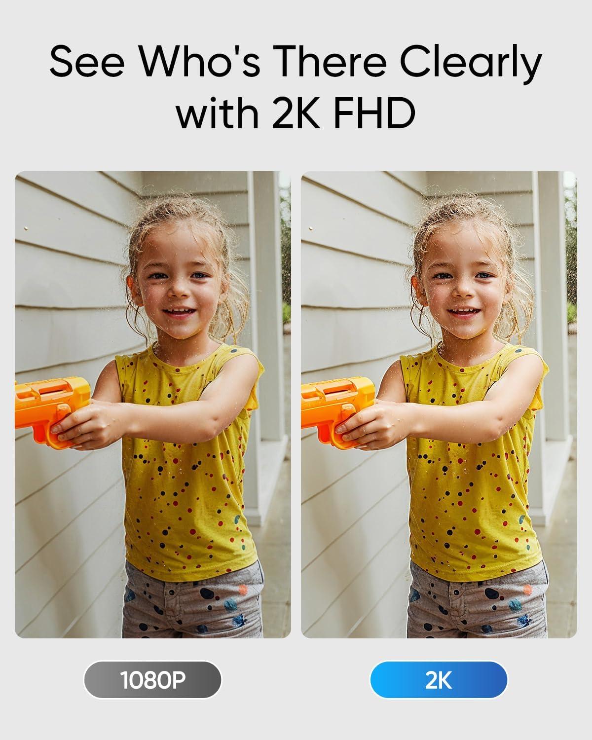 imageeufy Security Video Doorbell Camera C31 2K FHD Battery or Hardwire Powered Easy to Install QuickRelease Battery Live Video Call 247 Recording Human ampamp Motion Detection No Monthly Fee Renewedbattery or hardwired