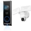 eufy Security Floodlight Camera E30 with Video Doorbell E340 (Battery Powered), 360° Pan and Tilt, AI Detection and Tracking, 2K Video, 2.4GHz Wi-Fi, Custom Voice and Light Alerts, 24/7 Recording