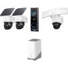 eufy Security SoloCam S340, Solar Security Cameras Wireless Outdoor, HomeBase S380, Video Doorbell E340 (Battery Powered), Camera Floodlight Camera E340