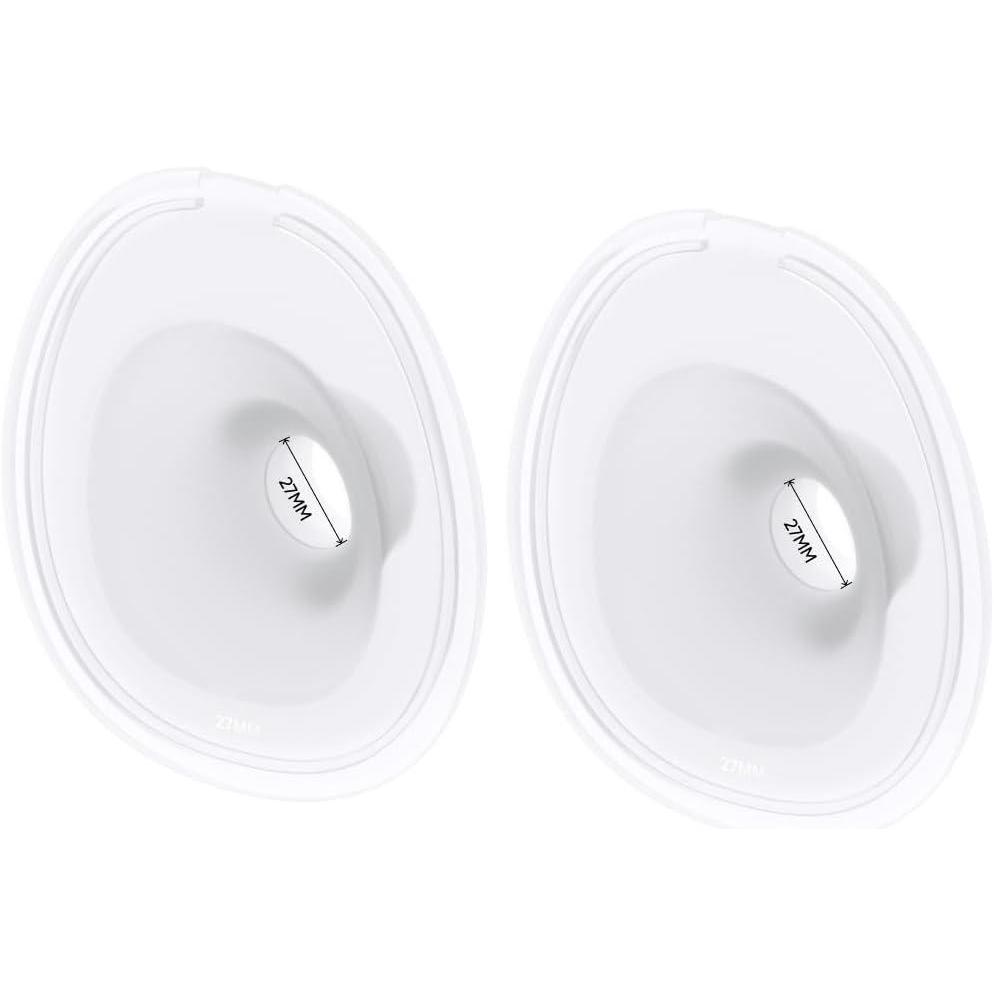 imageeufy Security Original 27mm Flange 2Pack Replacement Accessories for Wearable Breast Pump E10 FoodGrade Soft Silicone Durable Comfortable Ergonomic Fit