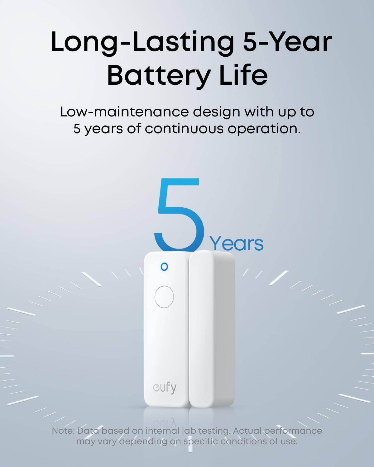 imageeufy Entry Sensor E20 DualSide Detection Convenient Bypass Button Extended Battery Life Long Communication Range Compatible with HomeBase 2 3 Mini and Pro