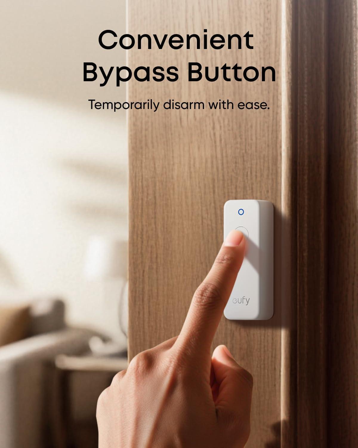 imageeufy Entry Sensor E20 DualSide Detection Convenient Bypass Button Extended Battery Life Long Communication Range Compatible with HomeBase 2 3 Mini and Pro