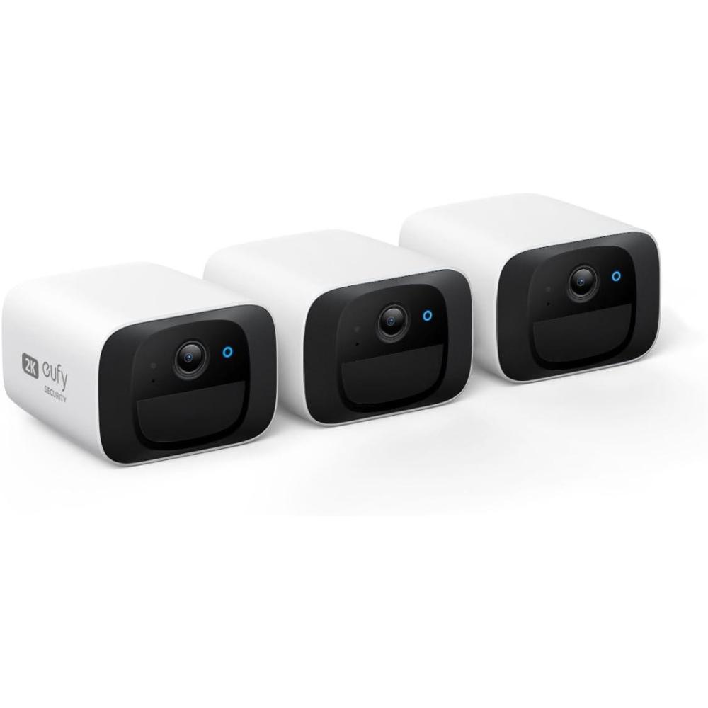 image:imageeufy Security SoloCam C210 3Cam Pack Wireless Outdoor Camera 2K Resolution No Monthly Fee Wireless 24 GHz WiFi HomeBase 3 Compatible Renewed