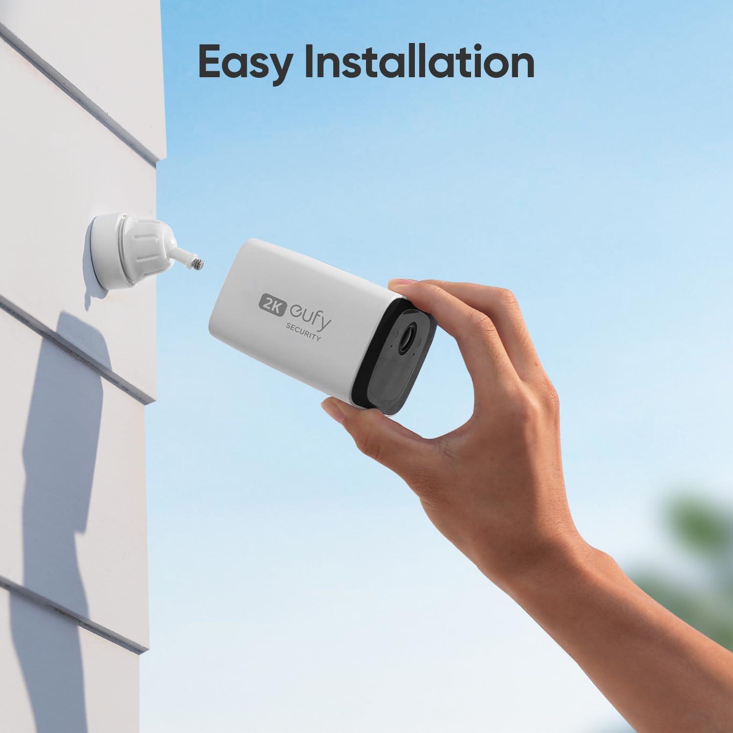 image:imageeufy Security SoloCam C210 4Cam Pack Wireless Outdoor Camera 2K Resolution No Monthly Fee Wireless 24 GHz WiFi HomeBase 3 Compatible Renewed4Cam Pack