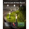 eufy Outdoor Pathway Lights E10, 4-Pack, Smart Wired RGBWW LED Landscape Lights, 350lm, IP65 Waterproof for Yard, Work with Alexa, Endless AI Light Themes for Christmas, Halloween, Link with Cameras
