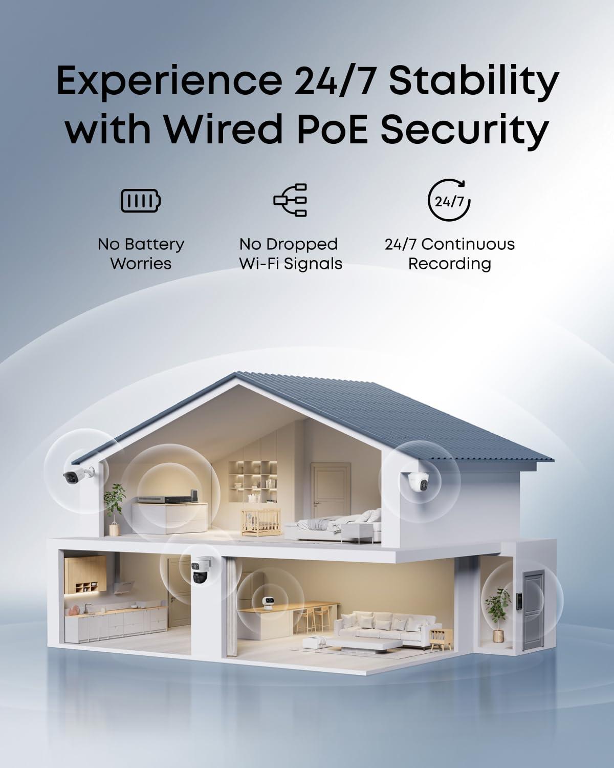 image:imageeufy 4K NVR Security Camera System S4 Max 4TB HDDPower Over Ethernet Wired 247 Recording Triple Lens BulletPTZ Cam 360 PTZ Up to 16CH CrossCam Tracking 8 Auto Zoom Smart Video Search4 BulletPTZ Cams w4TB