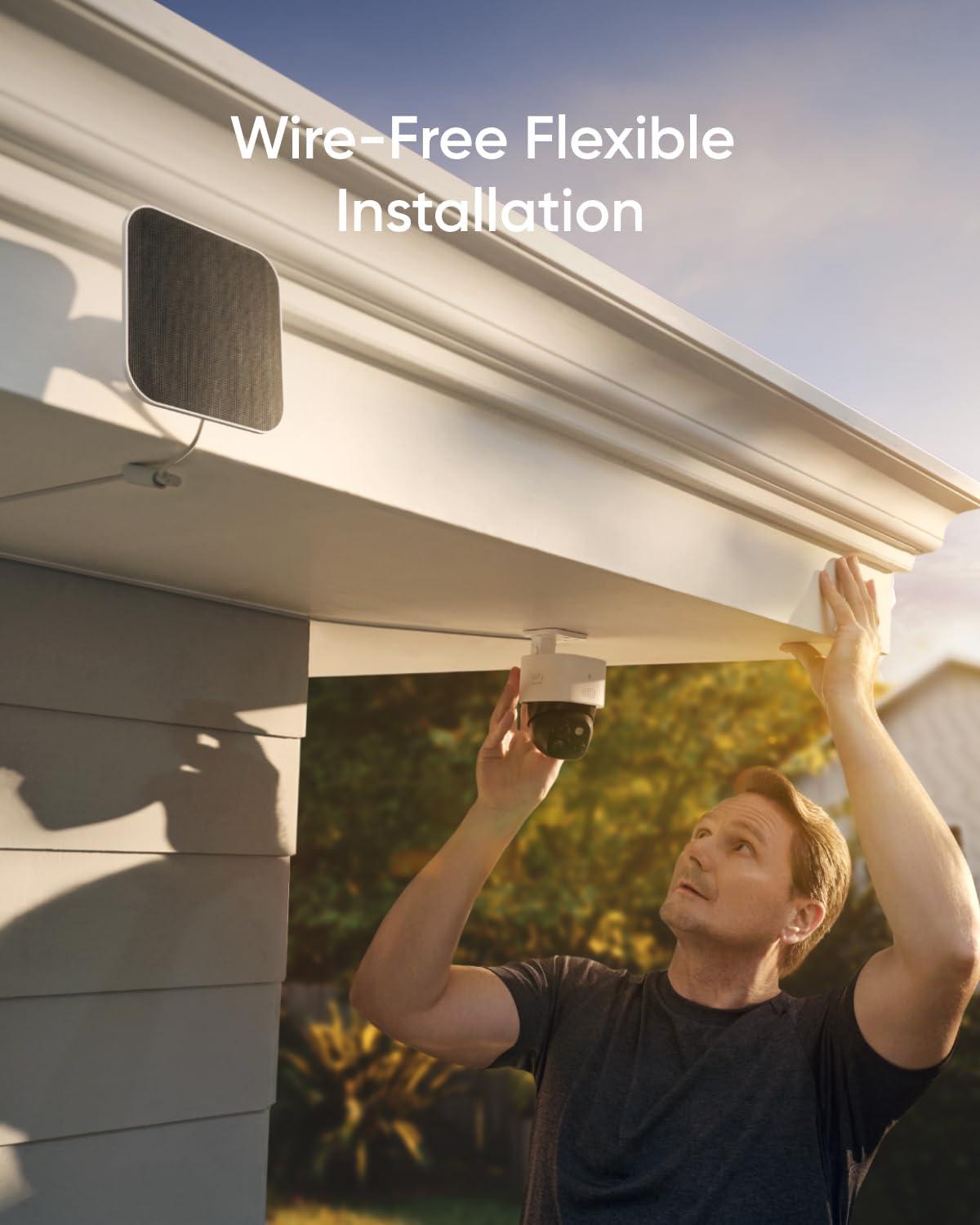 image:imageeufy Security SoloCam S340 8Cam Kit HomeBase S380 Solar Security Camera Wireless Outdoor Camera 360 Pan and Tilt Surveillance No Blind Spots 24 GHz WiFi No Monthly Fee