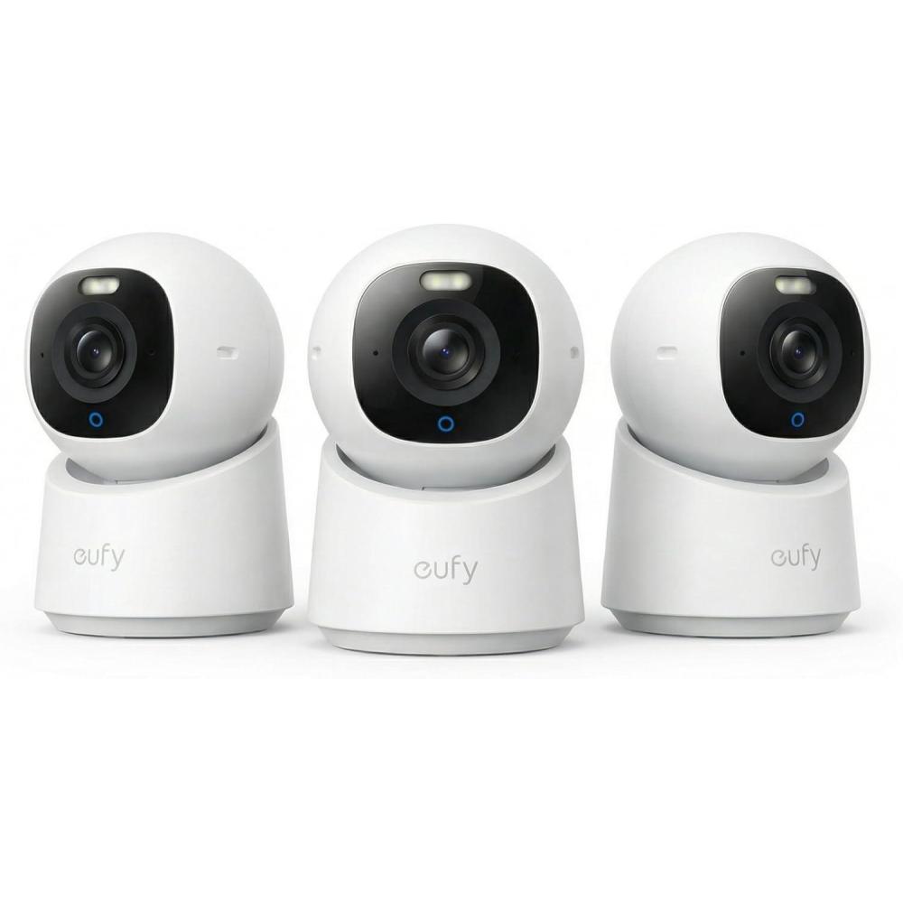 image:imageeufy Security Indoor Cam E30 3Pack4K PetBabyNanny Camera360 Pan TiltAI Auto TrackingColor Night VisionTwoWay AudioAI HumanPet DetectionWorks with HomeKit