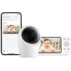 eufy Security Baby Monitor E20 with 2K HD Camera & Crib Mount, 5” 720p Display, Hybrid Wi-Fi & No Wi-Fi Connection, Pan-Tilt, 4X Zoom, Portable Camera with Built-in Battery