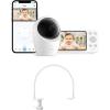 eufy Security Baby Monitor E20 with 2K HD Camera & Crib Mount, 5” 720p Display, Hybrid Wi-Fi & No Wi-Fi Connection, Pan-Tilt, 4X Zoom, Portable Camera with Built-in Battery