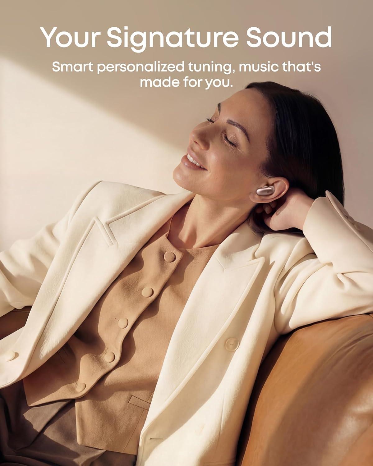image:imageSoundcore Liberty 5 ProGuinness World RecordsCertified Call QualityAnker Thus AI ChipActive Noise Cancelling Wireless EarbudsCrystalClear Calls for CommuteNoisy EnvironmentsRose Gold