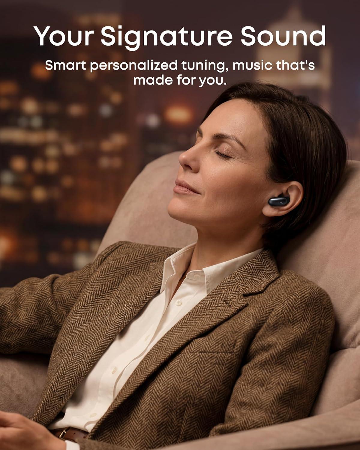 image:imageSoundcore Liberty 5 ProGuinness World RecordsCertified Call QualityAnker Thus AI ChipActive Noise Cancelling Wireless EarbudsCrystalClear Calls for CommuteNoisy EnvironmentsMidnight Black