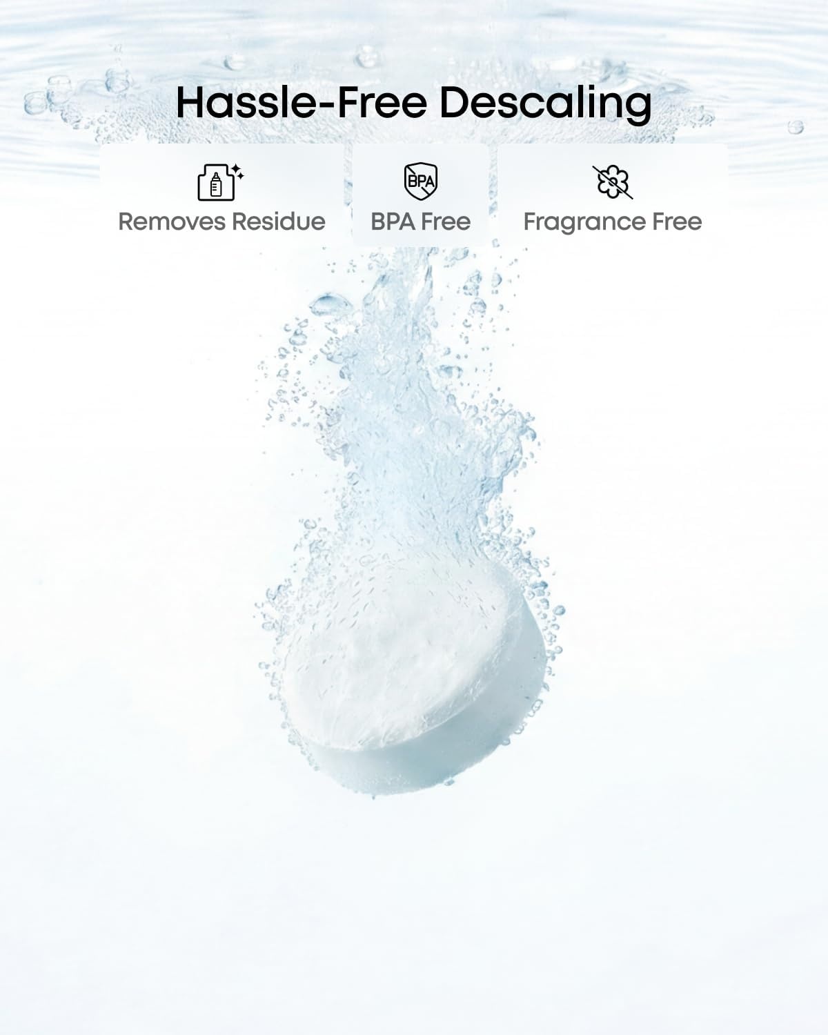 image:imageeufy Official Descaling Tablets for Baby Bottle Washer Descaler for Scale and Mineral Buildup Removal Deep Machine Maintenance 1Year Supply 12 Count